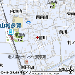 京都府綴喜郡井手町多賀前川14周辺の地図