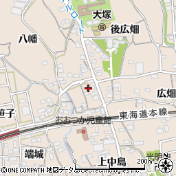 愛知県蒲郡市大塚町上中島61周辺の地図