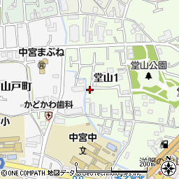 大阪府枚方市堂山1丁目32周辺の地図