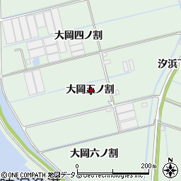 愛知県西尾市一色町細川大岡五ノ割周辺の地図