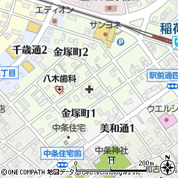 愛知県豊川市金塚町1丁目57周辺の地図