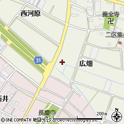 愛知県豊川市三上町堀畑周辺の地図