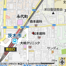 大阪府茨木市双葉町2周辺の地図