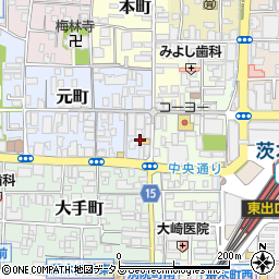 大阪府茨木市元町1周辺の地図