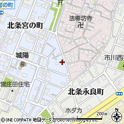 兵庫県姫路市北条宮の町595-1周辺の地図