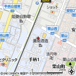 兵庫県姫路市手柄1丁目122周辺の地図