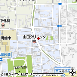 大阪府枚方市中宮西之町16-7周辺の地図
