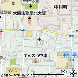 大阪府茨木市中津町5周辺の地図