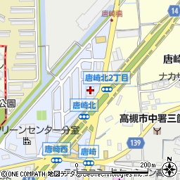 尾崎硝子株式会社　唐崎工場周辺の地図