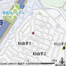 大阪府枚方市杉山手1丁目35周辺の地図