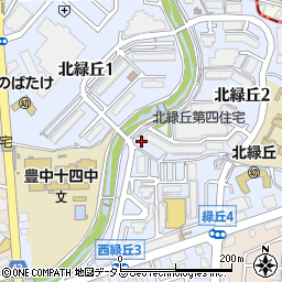 大阪府豊中市北緑丘周辺の地図