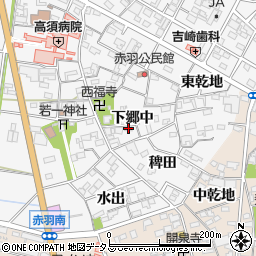 愛知県西尾市一色町赤羽下郷中33周辺の地図
