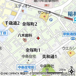 愛知県豊川市金塚町1丁目56周辺の地図