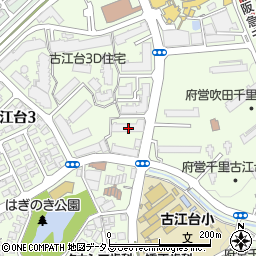 大阪府吹田市古江台3丁目2-D周辺の地図