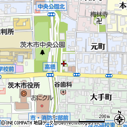 大阪府茨木市元町4周辺の地図