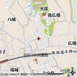 愛知県蒲郡市大塚町上中島65周辺の地図