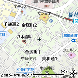 愛知県豊川市金塚町1丁目55周辺の地図