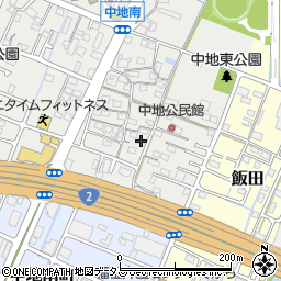 兵庫県姫路市中地203周辺の地図