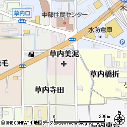 京都府京田辺市草内美泥周辺の地図