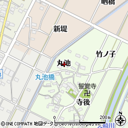 愛知県西尾市吉良町酒井丸池周辺の地図