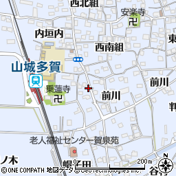 京都府綴喜郡井手町多賀前川10周辺の地図
