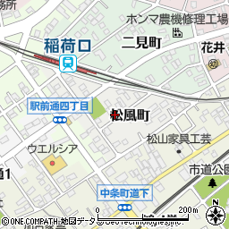 愛知県豊川市松風町周辺の地図