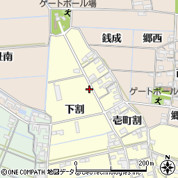 愛知県西尾市一色町中外沢下割23周辺の地図