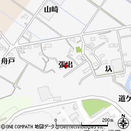 愛知県西尾市吉良町友国張出周辺の地図
