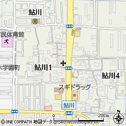 フタバクリーニング　鮎川店周辺の地図