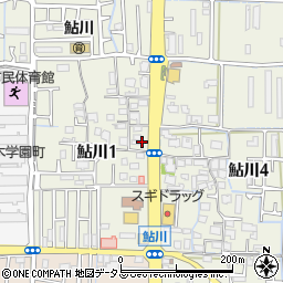 フタバクリーニング　鮎川店周辺の地図