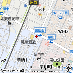 兵庫県姫路市手柄1丁目151周辺の地図