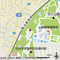 大阪府枚方市王仁公園3-10周辺の地図
