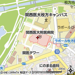 ドトールコーヒーショップ 関西医科大学附属枚方病院店周辺の地図
