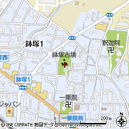 鉢塚公園周辺の地図