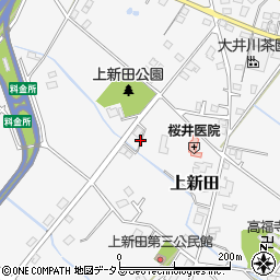 静岡県焼津市上新田周辺の地図