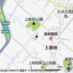 静岡県焼津市上新田周辺の地図