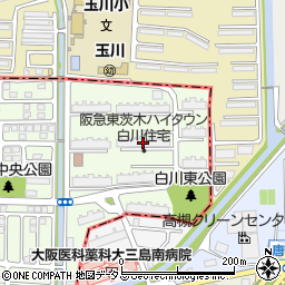 阪急東茨木白川高層住宅管理事務所周辺の地図