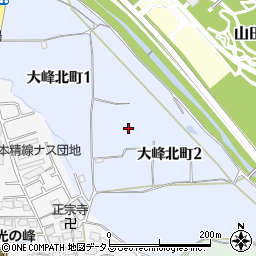 大阪府枚方市大峰北町周辺の地図