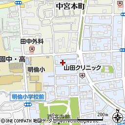 大阪府枚方市中宮西之町14-38周辺の地図