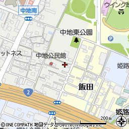 兵庫県姫路市中地32周辺の地図