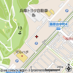 トヨタレンタリース兵庫藤原台店周辺の地図