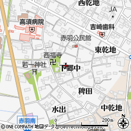愛知県西尾市一色町赤羽下郷中12-2周辺の地図