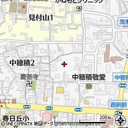 タイムズ茨木中穂積第２駐車場周辺の地図