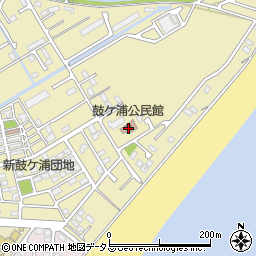 鼓ヶ浦公民館周辺の地図