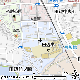 田辺小学校正門横駐車場【利用時間制限あり】周辺の地図