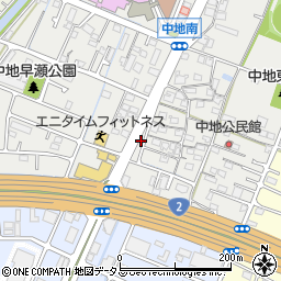 兵庫県姫路市中地221周辺の地図