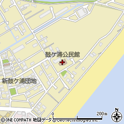 鼓ヶ浦公民館周辺の地図