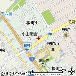 豊川桜町郵便局周辺の地図