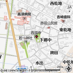 愛知県西尾市一色町赤羽下郷中43周辺の地図