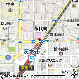 鳥貴族 茨木店周辺の地図